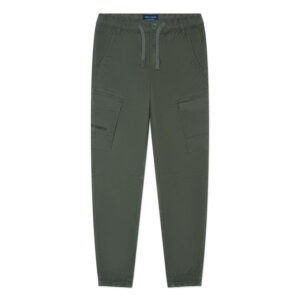 teddy smith pantalon en coton kaki uni avec une coupe droite et une taille elastiquee 6