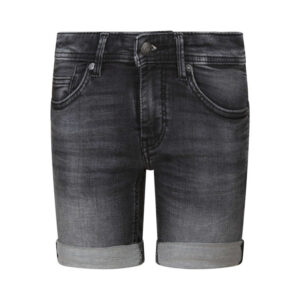 teddy smith short 5 poches en coton melange anthracite uni avec une coupe droite 2