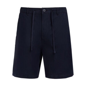 teddy smith short bleu fonce a coupe droite pourvu d un cordon de serrage a la taille