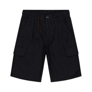 teddy smith short cargo en coton noir avec une coupe droite et une taille elastiquee 4