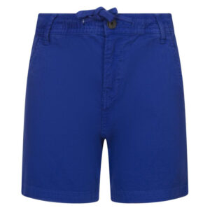 teddy smith short chino en coton bleu electrique uni avec une coupe droite