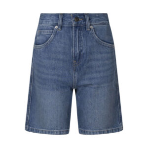 teddy smith short en coton bleu a coupe droite pourvu d une maille aspect delave