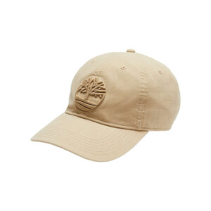 timberland casquette en coton beige unie avec une fermeture ajustable a l arriere