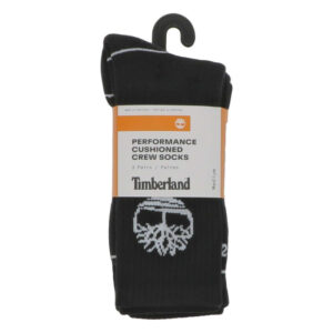 timberland chaussettes hautes noires brodees avec une coupe haute 2