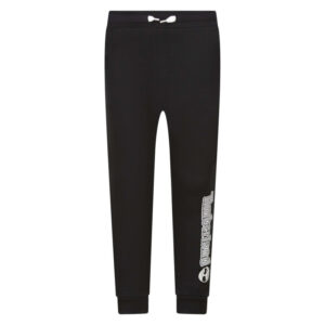 timberland pantalon jogging en coton melange noir uni avec une coupe droite et nom iconique 2