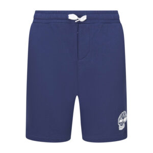 timberland short jogging en coton melange marine uni avec une coupe droite