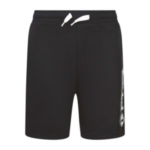 timberland short jogging en coton melange noir uni avec une coupe droite