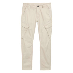 tom tailor cargo en coton ecru uni avec une coupe ajustee sur le bas et des poches