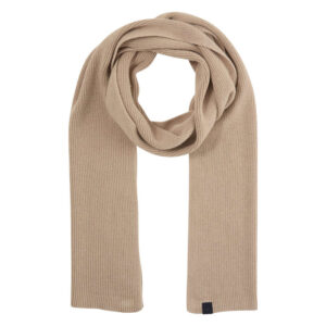 tom tailor echarpe beige unie en matiere douce effet cotele