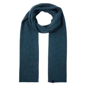 tom tailor echarpe bleue unie en matiere douce effet cotele