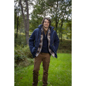 tom tailor pantalon cargo en coton melange camel coupe ajustee avec multiples poches