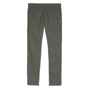 tom tailor pantalon chino en coton kaki uni pourvu de passants pour la ceinture 6