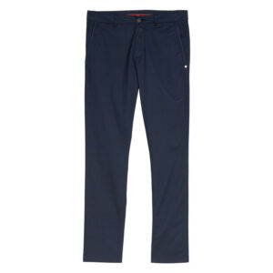 tom tailor pantalon chino en coton marine avec une coupe slim et une taille intermediaire