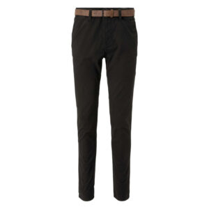 tom tailor pantalon chino en coton noir uni avec une coupe slim et poches laterales