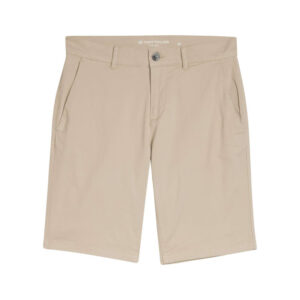 tom tailor short chino en coton beige avec une coupe ajustee et une taille intermediaire