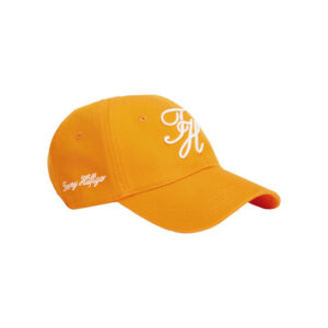 tommy hilfiger casquette en coton biologique jaune pourvue d une fermeture strapback