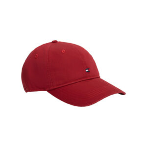 tommy hilfiger casquette en coton biologique rouge pourvue d une fermeture strapback