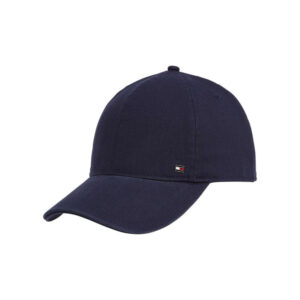 tommy hilfiger casquette marine unie en coton avec logo iconique et des trous d aeration