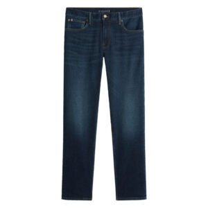 tommy hilfiger jean denton en coton melange indigo a coupe droite pourvu de multiples poches 2