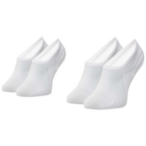 tommy hilfiger lot de 2 paires de chaussettes basses en coton melange blanches coupe courte 2