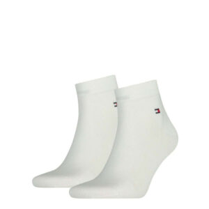 tommy hilfiger lot de 2 paires de chaussettes basses grande taille blanches en coton melange unies 2