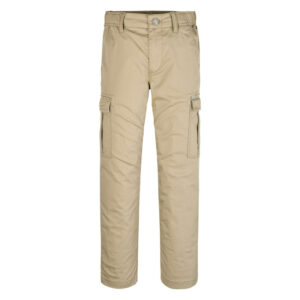 tommy hilfiger pantalon cargo beige uni avec une coupe droite et des passants pour ceinture 6