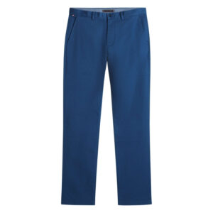 tommy hilfiger pantalon chino denton en coton bleu a coupe droite pourvu de poches plaquees 4