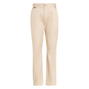 tommy hilfiger pantalon chino en coton biologique melange beige avec une coupe slim