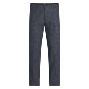 tommy hilfiger pantalon chino marine chine avec une coupe slim et un style 4 poches