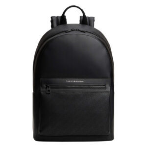 tommy hilfiger sac a dos noir avec sangles reglables et fermetures a glissieres
