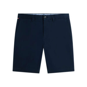 tommy hilfiger short chino denton en coton marine a coupe droite pourvu de multiples poches