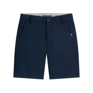 tommy hilfiger short chino en coton marine a coupe droite pourvu de multiples poches 4