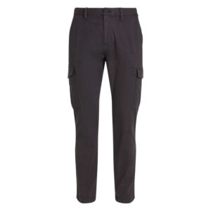 tommy jeans cargo en coton biologique noir uni avec une coupe slim et poches a rabats 6