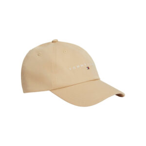 tommy jeans casquette en coton biologique sable unie avec fermeture strapback