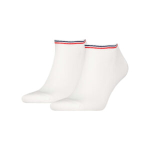 tommy jeans lot de 2 paires de chaussettes basses en coton blanches unies 4