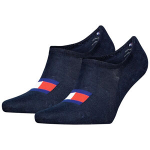 tommy jeans lot de 2 paires de chaussettes en coton melange nuit unies coupe courte 2