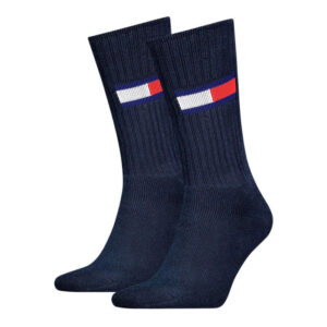 tommy jeans lot de 2 paires de chaussettes en coton melange nuit unies coupe haute 2