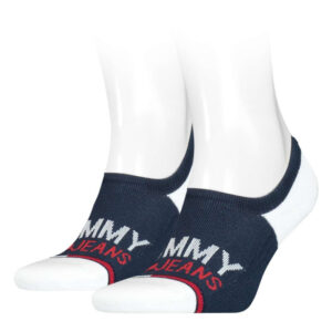 tommy jeans lot de 2 paires de chaussettes marines en coton