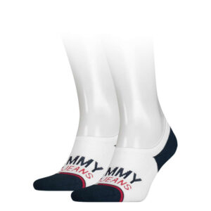 tommy jeans lot de 2 paires de socquettes blanches en coton uni 2