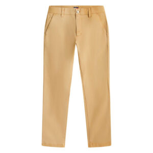 tommy jeans pantalon chino en coton beige uni avec une coupe slim a zip et a bouton 6