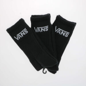 vans chaussettes hautes en coton melange noires uni avec nom iconique de la marque