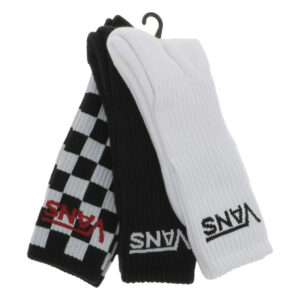 vans lot de 3 chaussettes hautes en coton melange noires unies 2