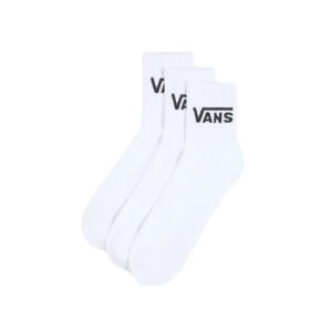 vans lot de 3 paires de chaussettes blanches mi hautes en coton avec logo noir