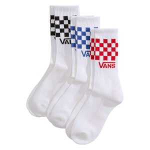 vans lot de 3 paires de chaussettes hautes en coton melange blanches a carreaux