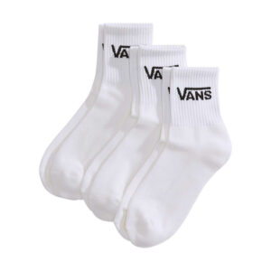 vans lot de 3 paires de chaussettes mi hautes en coton melange blanches unies 2