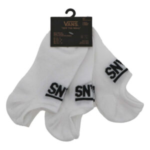 vans lot de 3 paires de socquettes en coton melange blanches unies avec logo vans