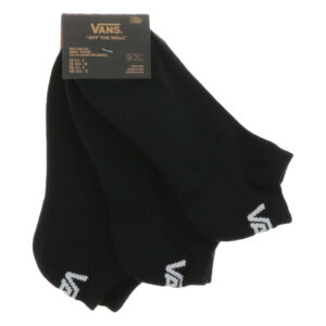 vans lot de 3 paires de socquettes en coton melange noires unies