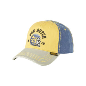 von dutch casquette en coton jaune uni avec un effet use sur la visiere