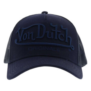 von dutch casquette trucker marine unie pourvue d une fermeture a strapback