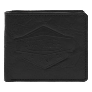 von dutch portefeuille en cuir noir uni format italien et marque embossee